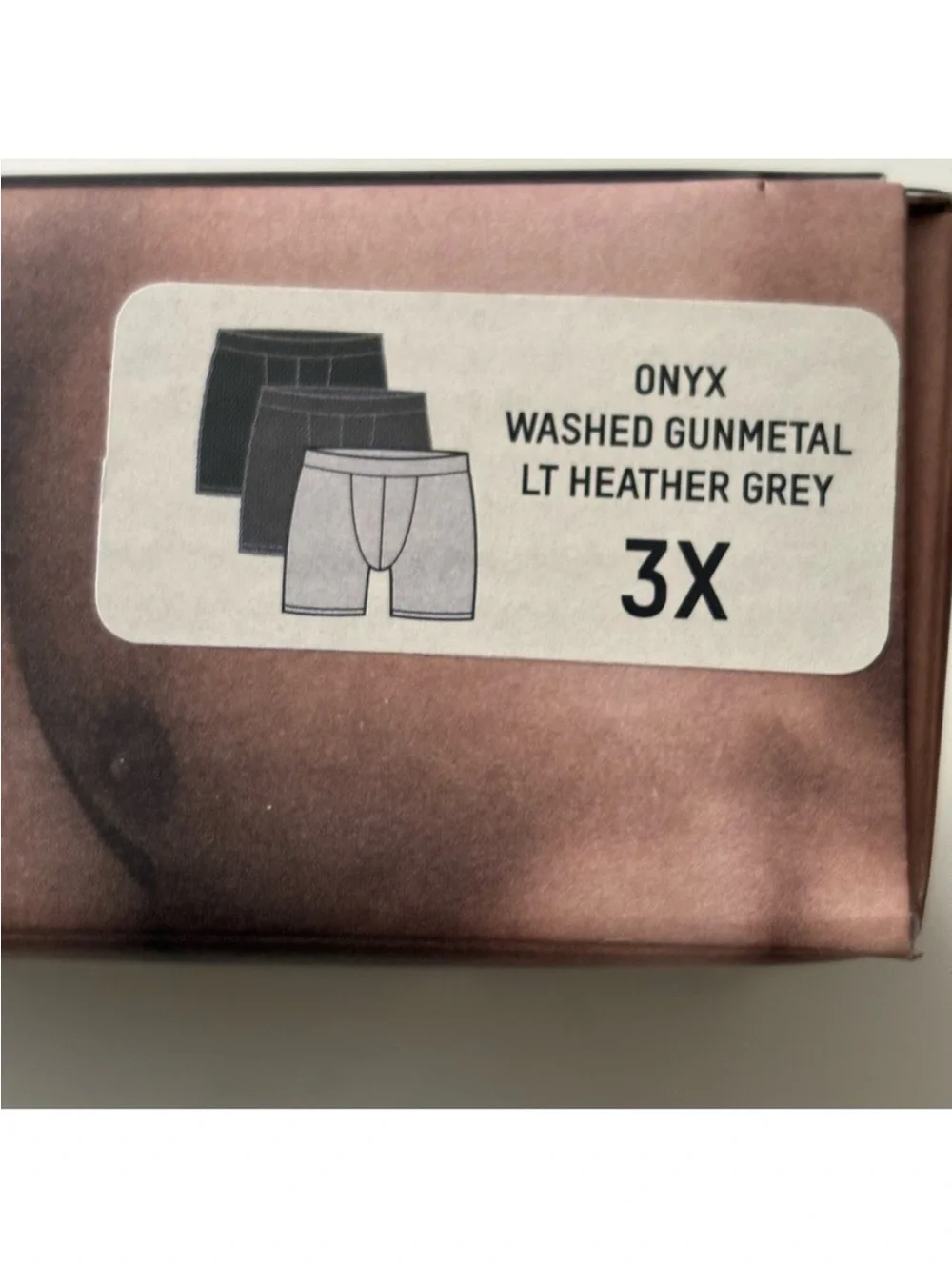 SKIMS Men’s 5” Boxer Brief 3-Pack Heather Multi Size 3X New in Box Gray